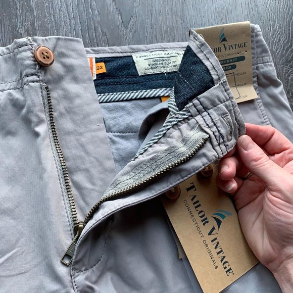 Tailor Vintage NWT Shorts Mens Sz 32 Gray - Picture 7 of 7